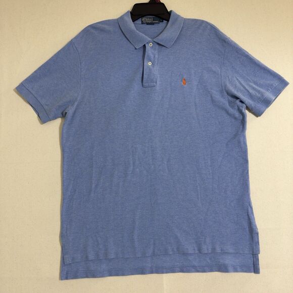 Polo Ralph Lauren Men Polo T- Shirt Blue Size Large - Picture 1 of 7